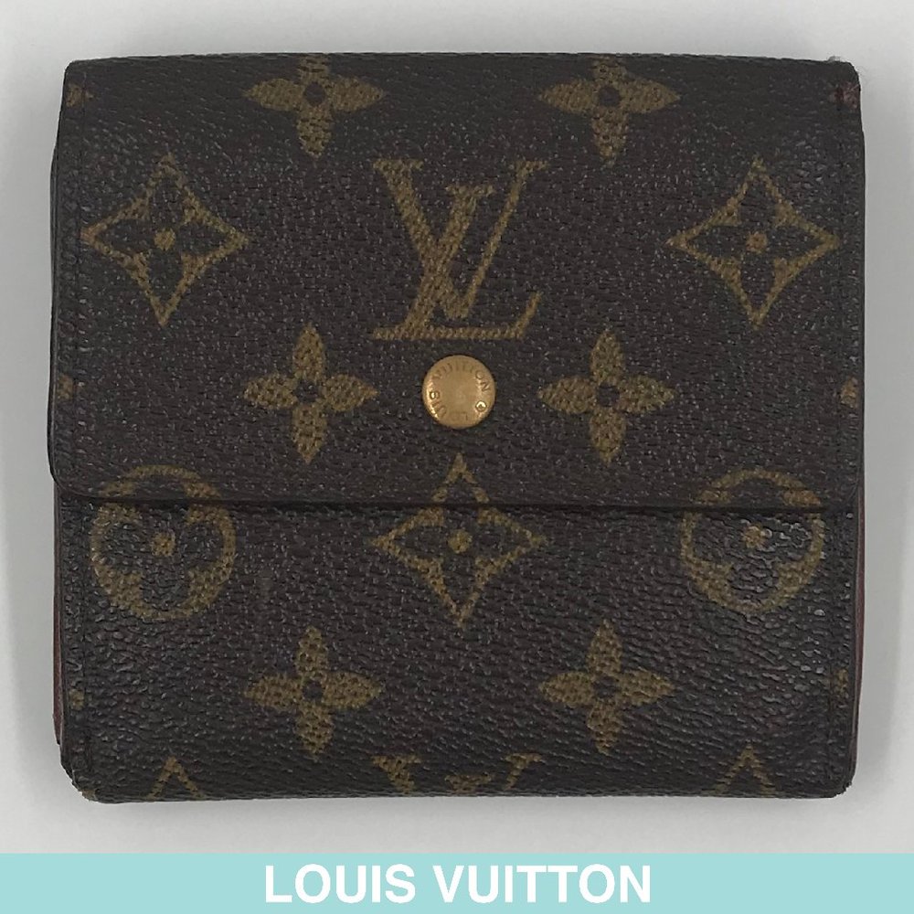 Auth Louis Vuitton Monogram tri-fold wallet M61654